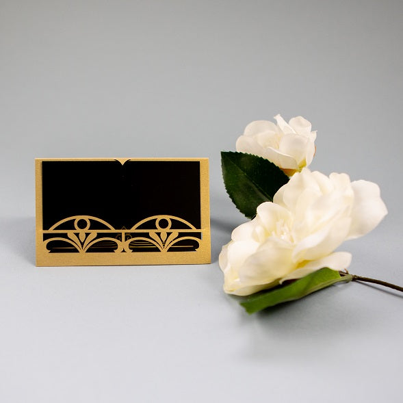 Złota Winietka w Stylu Art Deco Wielki Gatsby Wycinana Laserowo