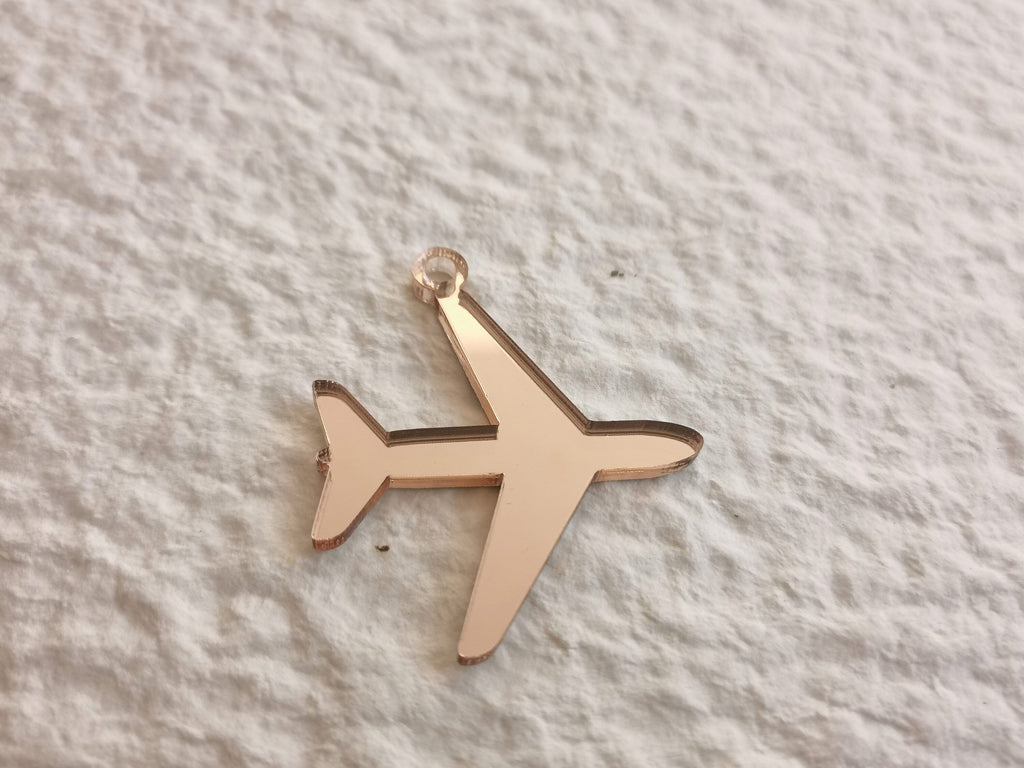 Airplane Charms for Destination Wedding Invitations, Personalized Airplane Tags
