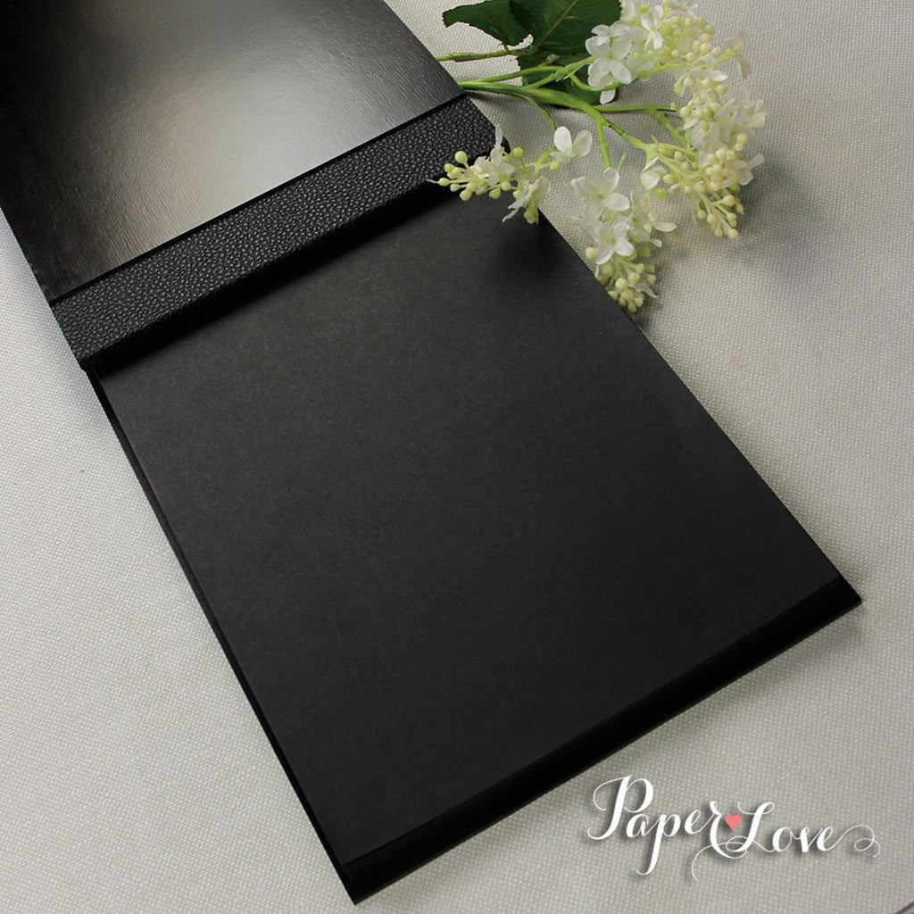 Alternative Brown Wooden Wedding Guest Book with Stylish Laser Cut Cover 30 Black or Cream Pages